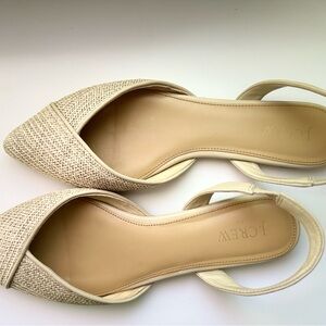 J. Crew Cream Flats with Textured Design